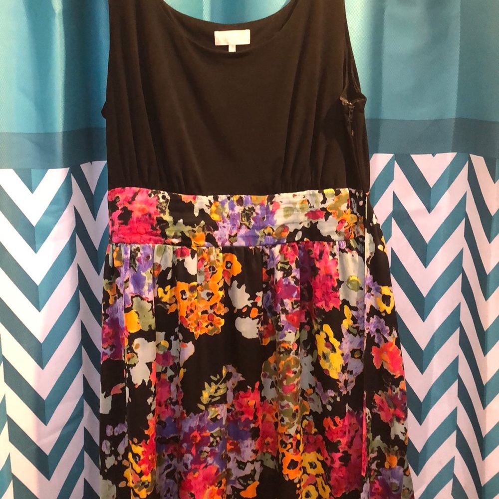 Black and floral dress